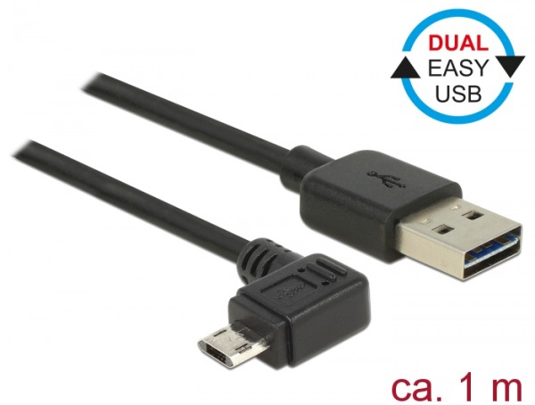 USB datakabel 90° EASY-USB 1m vr. Garmin Edge 520